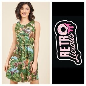 Retrolicious Dinosaur Print Dress